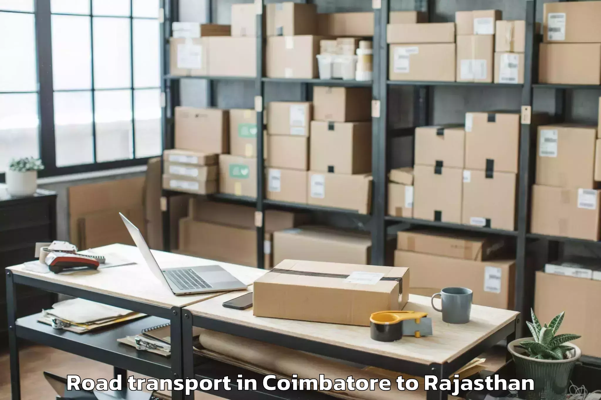 Book Your Coimbatore to Pratap University Jaipur Road Transport Today